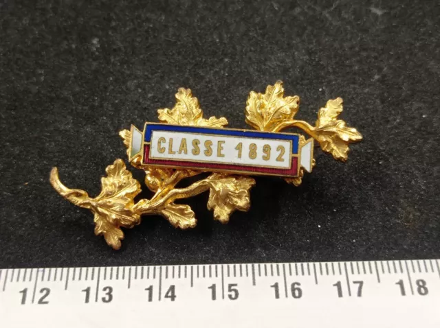 Ancienne Broche Classe 1892 Doree Emaillee - Ref10945Jb