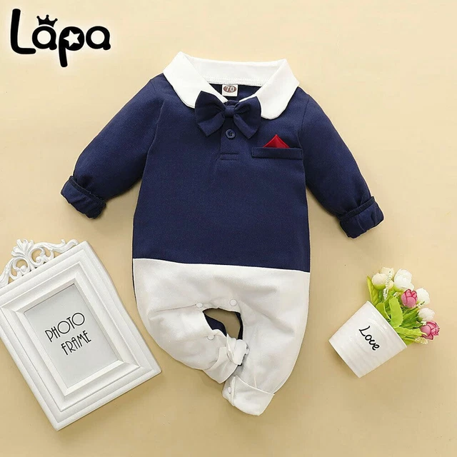 Lapa Kleinkind Baby Boy Gentleman Kleidung Strampler Jumpsuit Kleidung Outfit