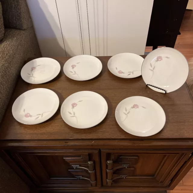 Vtg MIKASA 8194 Primrose set of 7 bread plates never used!