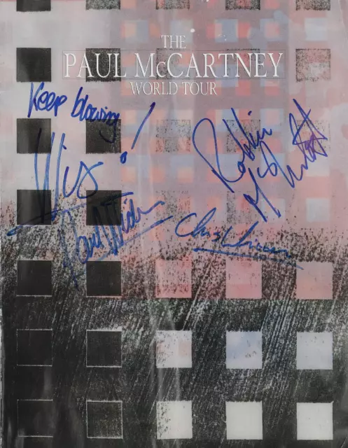 Paul McCartney World Tour Band Signed Program 3 SIgnatures Beckett BAS