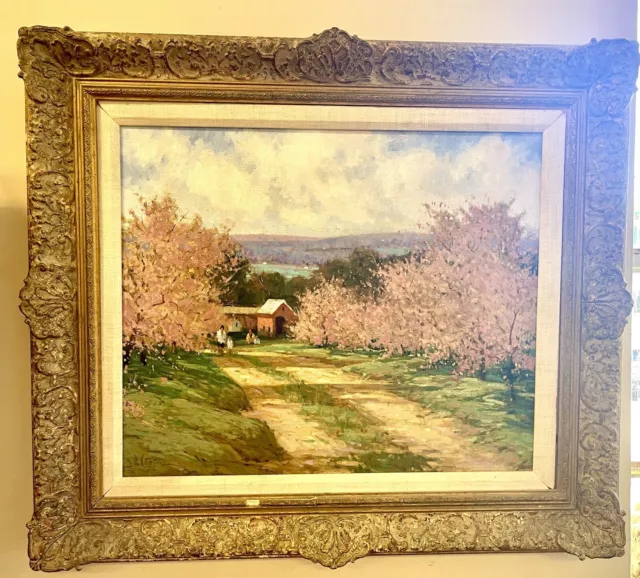 Original Signed Oil Painting Hudson River Scene by Listed Artist Deborah Cotrone