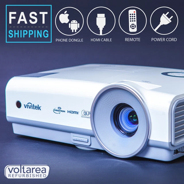 Vivitek D859 Projector 460HR only Use Like TV Gaming Home Cinema