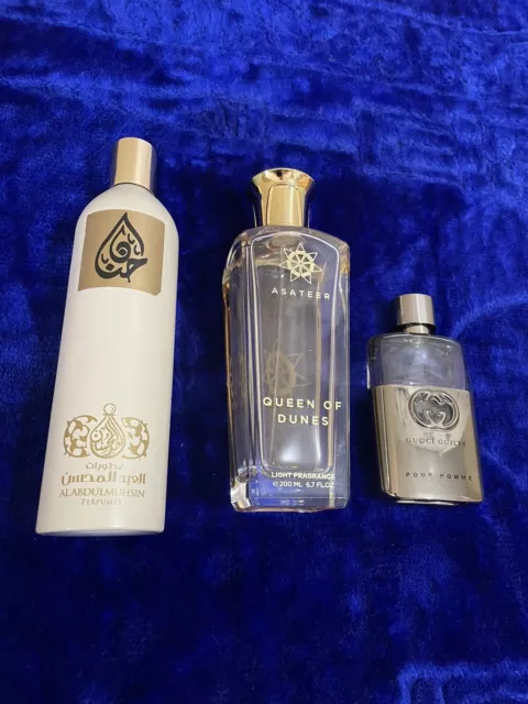 Mens Designer Aftershave Bundle X3 Bottles Half Full Excellent Condition Perfect