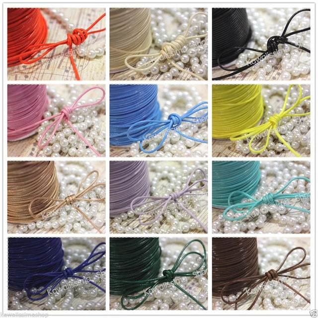 Laccetti Per Collane - 50 Pezzi In Cotone Cerato, 5 Colori, Con Chiusure