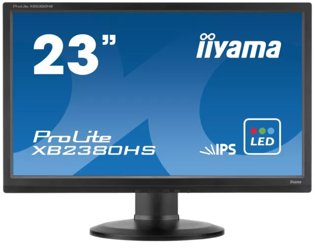 Iiyama Xb2380Hs 23" Fhd Widescreen Led Backlit Hdmi Dvi Vga Monitor Display