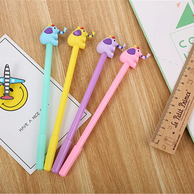 8pcs Cute Kawaii Color Cat Black Gel Ink Roller Ball Point Pen School Kids  Pens