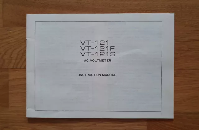 Hitachi VT-121 CA Voltmetro manuale di istruzioni + schemi EN