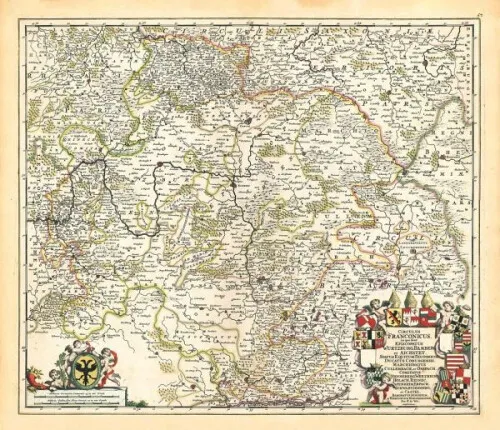 Historische Karte: Fränkischer Reichskreis um 1680 [gerollt]|Landkarte