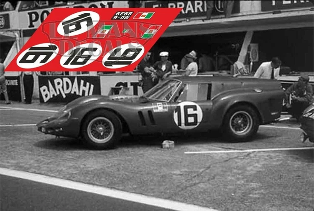 Décalcomanie Ferrari 365 GTB/4 Daytona Le Mans 1974 - échelles 1:32, 1:43, 1:24, 1:18, Neuf