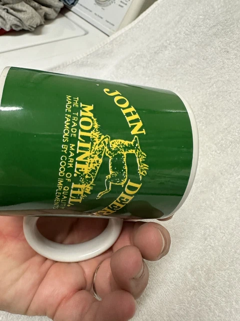 John Deere 11 oz Coffee Mug Cup Moline Illinois - Tractor Green