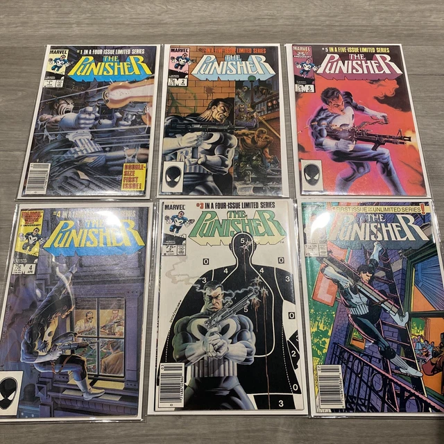 The Punisher Lot #1  2 3 4 5 - First Mini Series - Newsstand~#1 Unlimited Series