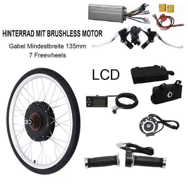 26 ZOLL 36V EBike Conversion Kit Umbausatz Elektro Ebike Hinterrad LCD