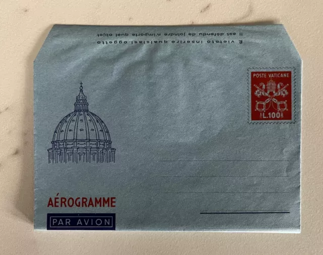 VATICAN CITY - Aerogramme pre-paid international - MNH