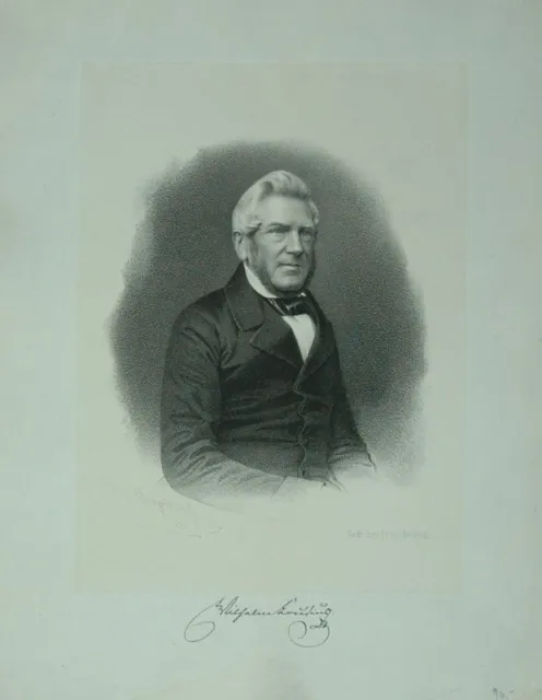 Portrait. Halbfigur nach halbrechts. Lithographie von Hanns Hanfstaengl auf gewa