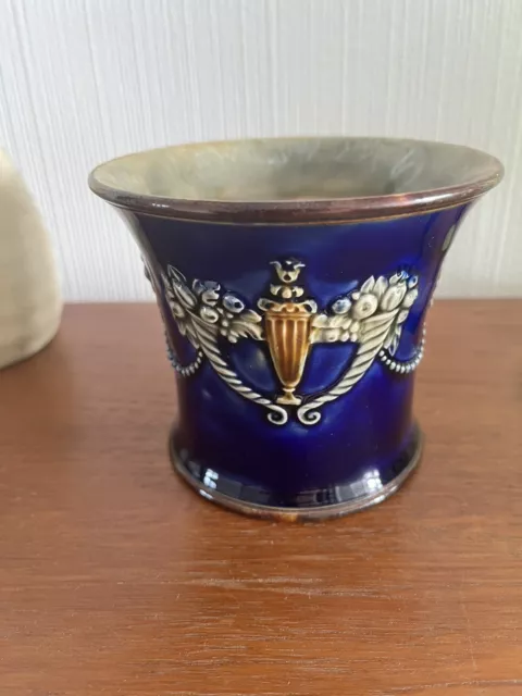 Vintage Antique Blue Glaze Royal Doulton England Vase