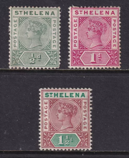 ST. HELENA 1890-97 QV Definitives selection SG 46-48 MH/* (CV £26)