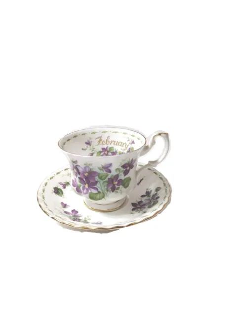 Royal Albert Flower of the Month February Tea Cup and Saucer Set