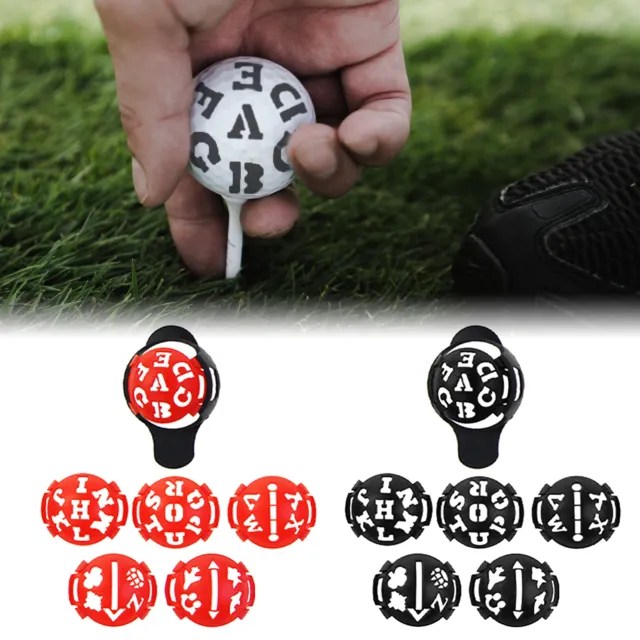 7pcs/set Mark Golf Ball Stencil Monogrammer Marker Template Drawing Line