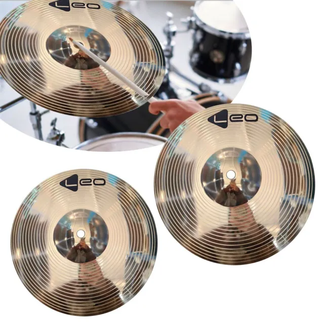 Jazz Drum Vibes 10 Inch Drum Brass Cymbals Percussion Splash Crash Hi Hat