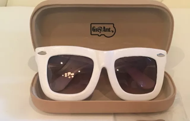 Grey Ant Status Sunglasses Clay white painted leather sold out very rare