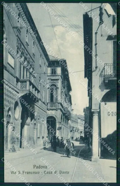 Padova Città Casa di Dante cartolina QT3833
