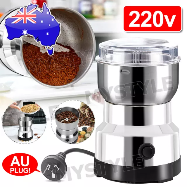 Electric Coffee Grinder Grinding Milling Bean Nut Spice Matte Blender 220V AUS