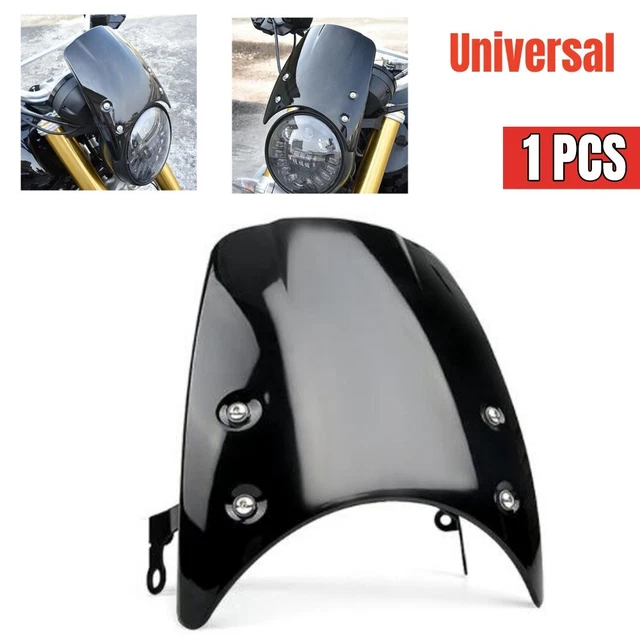 1x Universal Motorcycle Pit Dirt Bike Windshield Windscreen w/ Mount Bracket Set