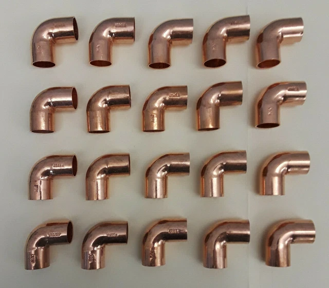 5/8" OD  CxC Copper 90° Elbow Short Radius 50pc for HVAC