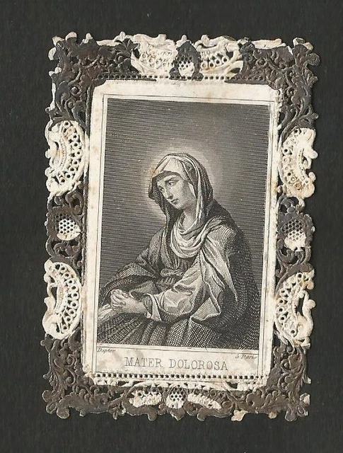 Ancienne image pieuse canivet Jésus aide et secoure celui qui prend le
