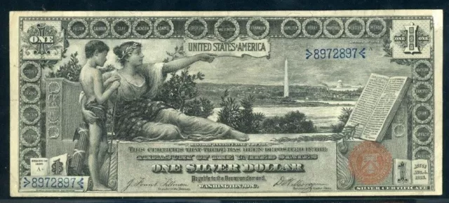 Fr 224, 1896 $1 Silver Certificate Educational Note, Great Condition