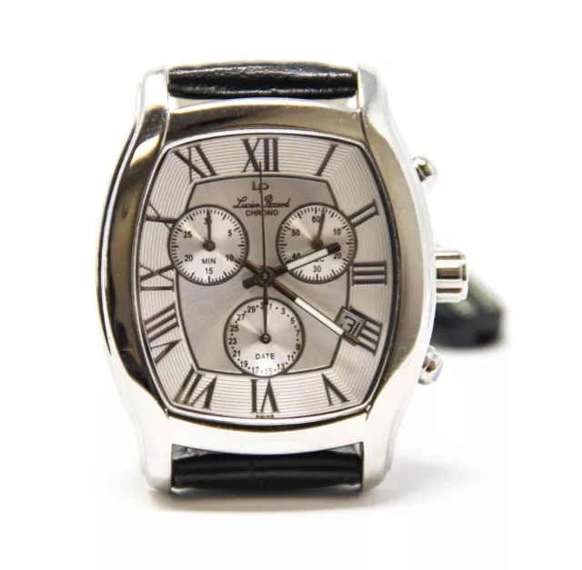 LUCIEN PICCARD 26739WH Men s Vega Chronograph Watch Silver Face Leather Strap 159.99 PicClick