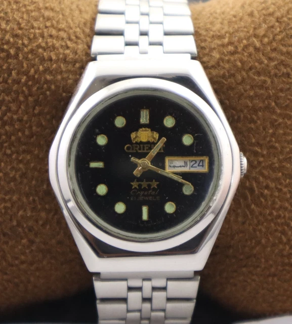 Vintage Orient Automatic 21J D/D Original Dial  Stainless Steel Men Wrist Watch