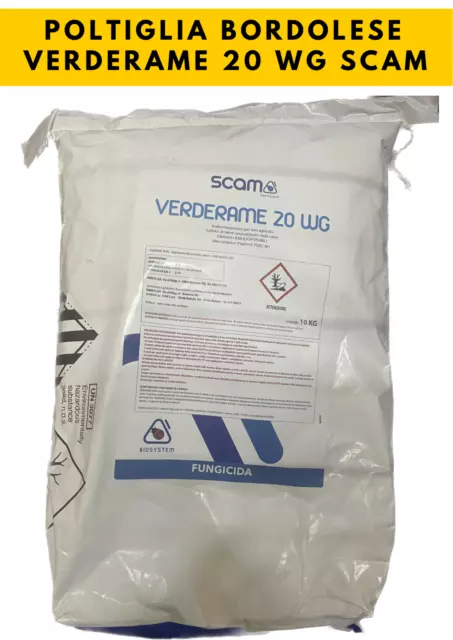 VERDERAME 20 WG Da Kg 10 (Solfato di Rame  neutralizzato con calce)