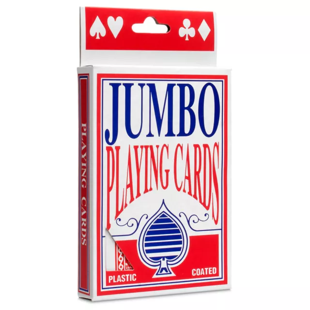 Jumbo Playing Cards Large Decks Premium Deck of Card Games - Plastic Coated New