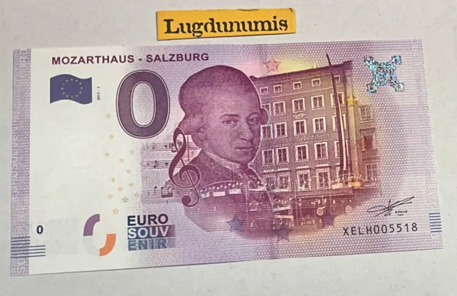 Billet 0 Euro Mozarthaus - Salzburg 2017-1 euro souvenir touristique