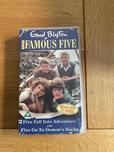 THE FAMOUS FIVE. Five Fall Into Adventure/Five Go To Demons Rocks VHS ...