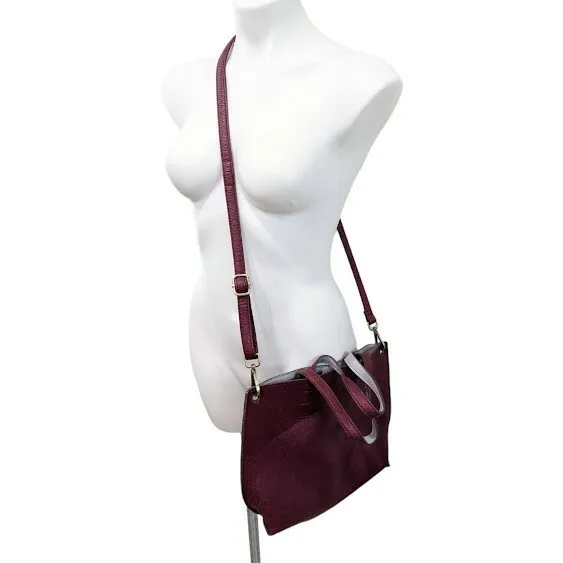 Street Level Bag Crossbody Bag Shoulder Bag Handbag Plum Purple Faux Leather