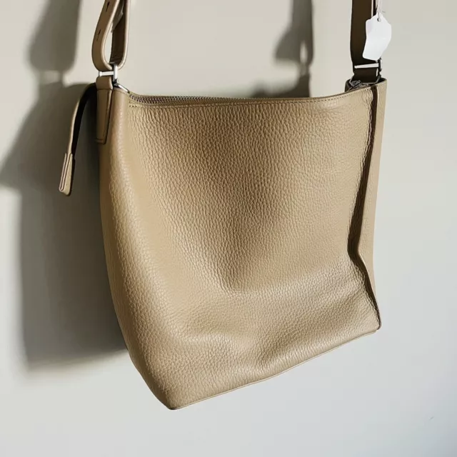 ALLSAINTS EUC KITA Shoulder /CROSSBODY Handbag Blush Pink Leather Grainy Pebble 2