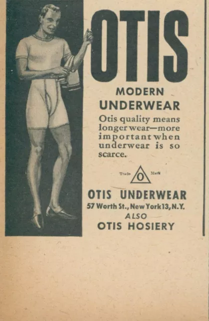 1944 Otis Modern Underwear Longerwear Quality Hosiery Vtg Print Ad L32