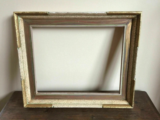 Cadre Ancien En Bois Début XXe (43x35,5cm) – Gris, à Restaurer