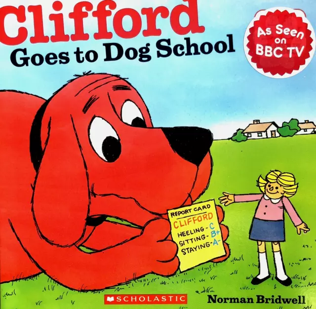 Clifford Goes to Dog School Kids Story Book As Seen On BBC TV Free Post New