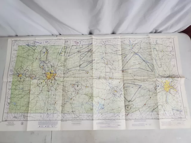 Vintage Sectional Aeronautical Chart Map Kansas City