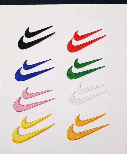 Red Swoosh Sports Logo Patch – 6cm Embroidered Sew On / Iron On Badge