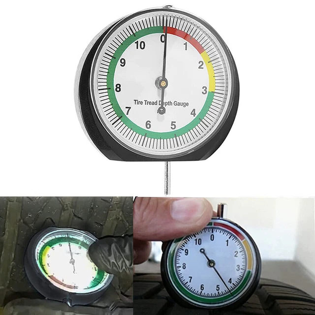 PREFESSIONAL DIAL TIRE Tread Depth Gauge Easy Reading For Motorcycle
