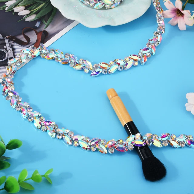 1 Yard For Clothes Shiny Necklace Rhinestone Chain Trim Applique Multifunctional