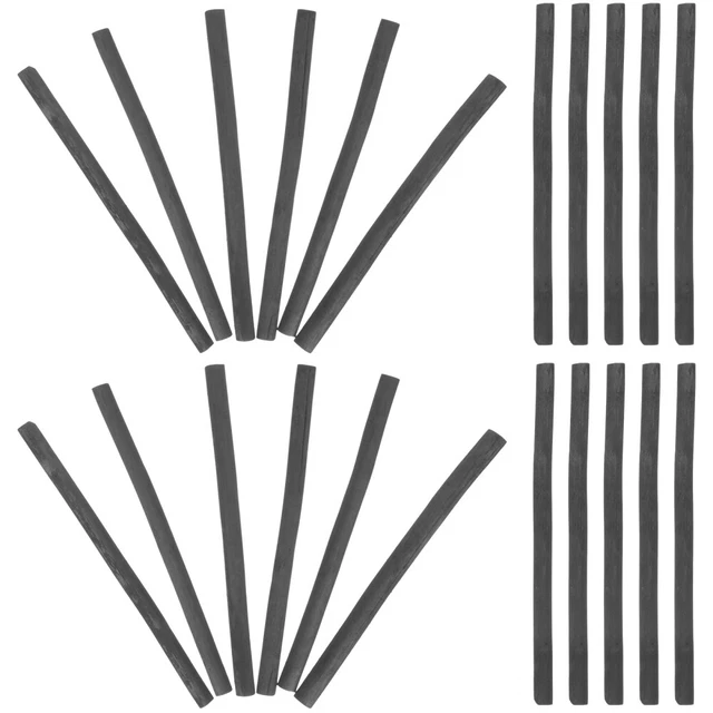 20 piezas de carbón sombreado y boceto, lápices de carbón duraderos para
