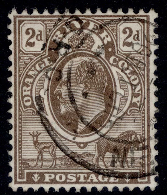 SOUTH AFRICA - Orange Free State EDVII SG141, 2d brown, FINE USED.