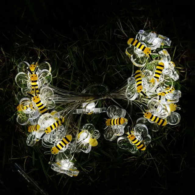 20 LED Batteriebetriebene Honigbienen-Lichterkette für Gartenparty im Freien