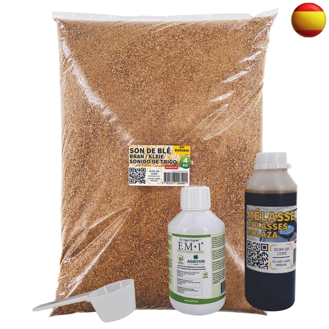 Kit DIY | Fabrica tu propio Activador / Iniciador / Compost Bokashi | Hasta 4 kg