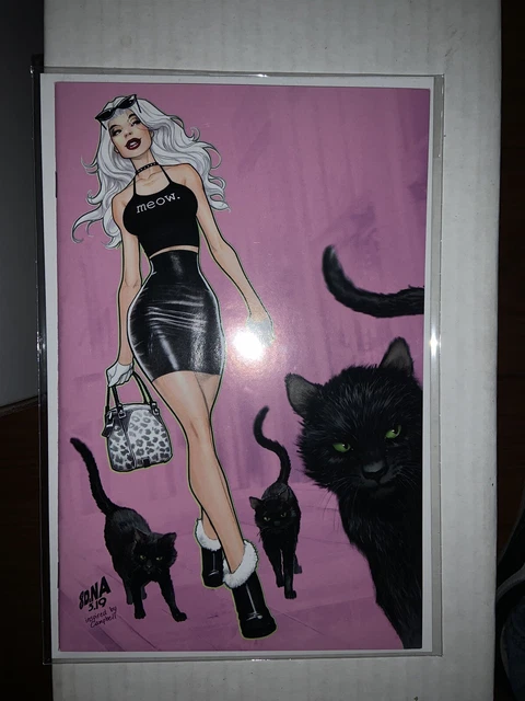 Black Cat 1 * DAVID NAKAYAMA * Ltd to 500 * pink KRS virgin variant * 2019